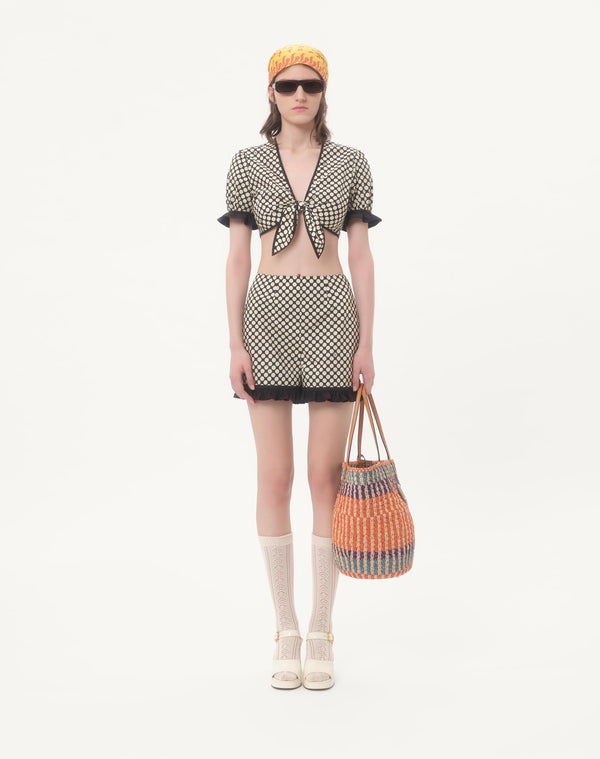 Shorts In Popeline Stampa Plus De Pois