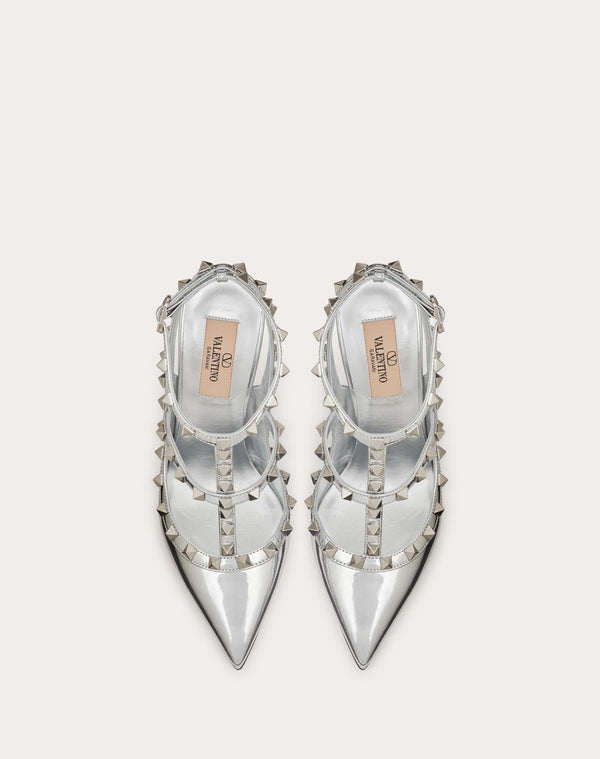 Décolleté Rockstud In Specchio Con Cinturini E Borchie In Tono 100Mm