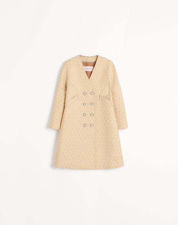 Cappotto In Lurex Jacquard Toute La V 