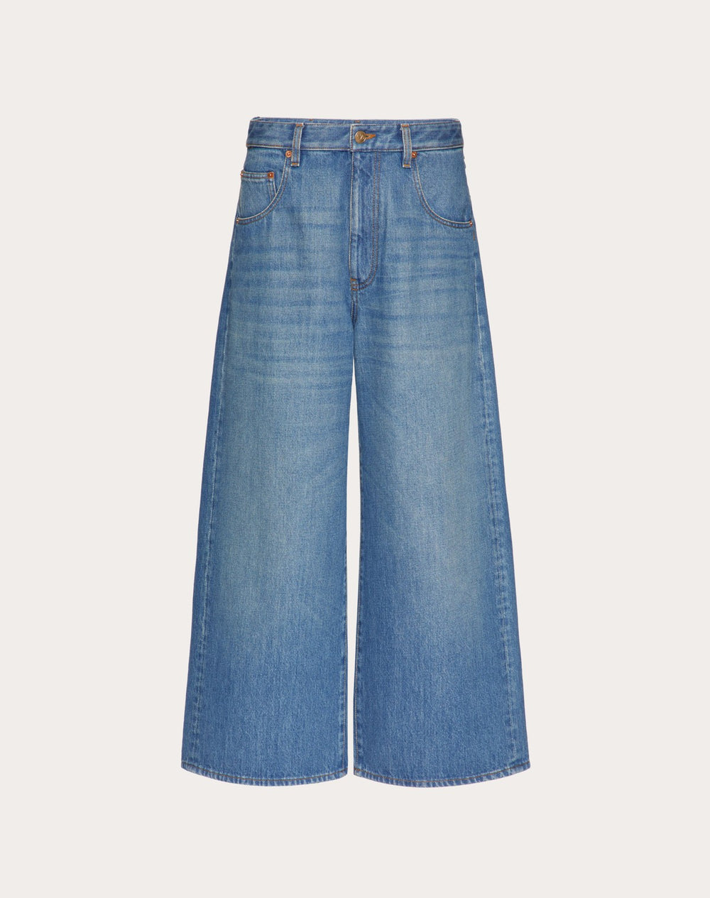 Pantalone In Medium Blue Denim Vlogo Chain 