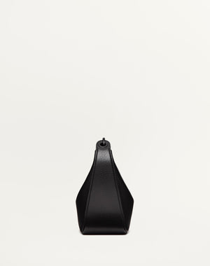 Hobo Piccola Vlogo Moon Bag In Vitello Granato Con Catena