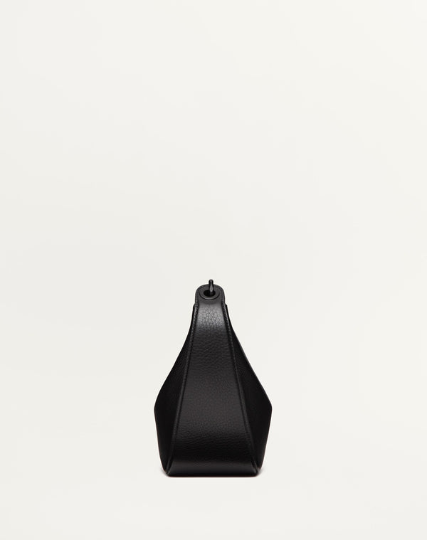 Hobo Piccola Vlogo Moon Bag In Vitello Granato Con Catena
