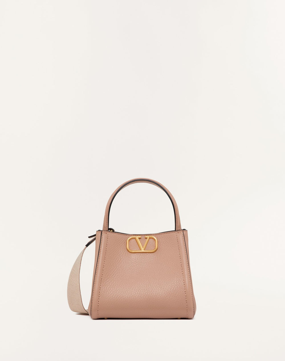 Borsa A Mano Piccola Valentino Garavani Alltime In Vitello Granato