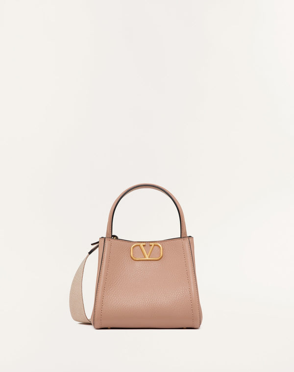 Borsa A Mano Piccola Valentino Garavani Alltime In Vitello Granato