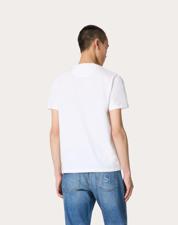 T-Shirt In Cotone Con Patch Vlogo Signature