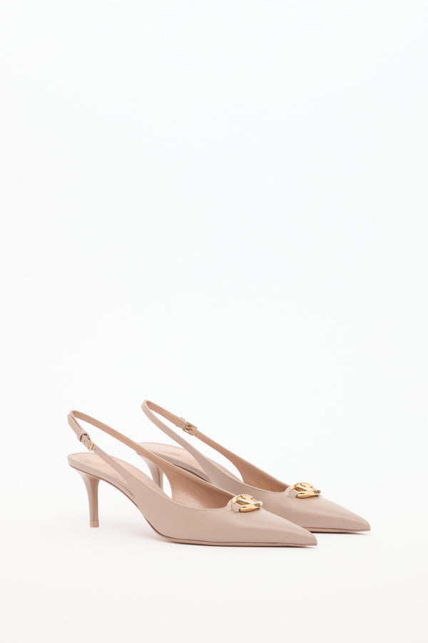 DÉCOLLETÉ SLINGBACK VLOGO THE BOLD EDITION IN VITELLO 60MM