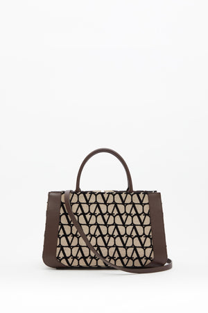 Borsa Media A Mano Vlogo Signature Toile Iconographe