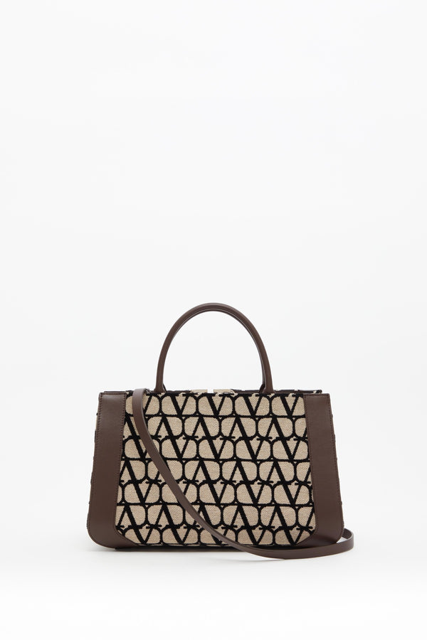 Borsa Media A Mano Vlogo Signature Toile Iconographe