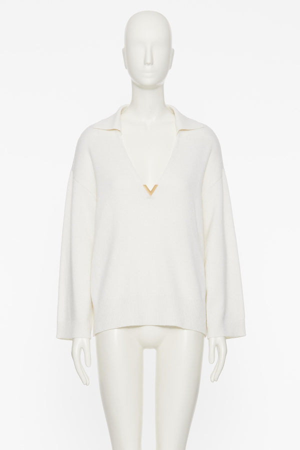 Maglione In Cashmere V Gold