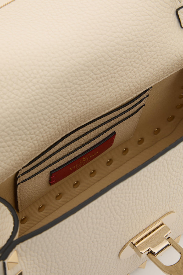 BORSA PICCOLA A MANO ROCKSTUD IN VITELLO GRANATO