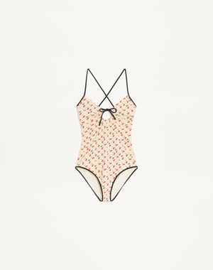 Costume Intero In Lycra Motivo Cherryfic