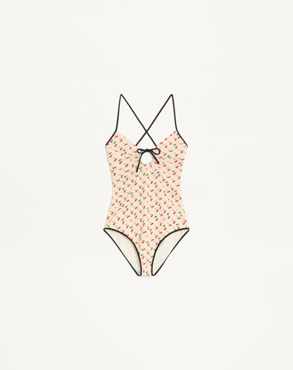 Costume Intero In Lycra Motivo Cherryfic