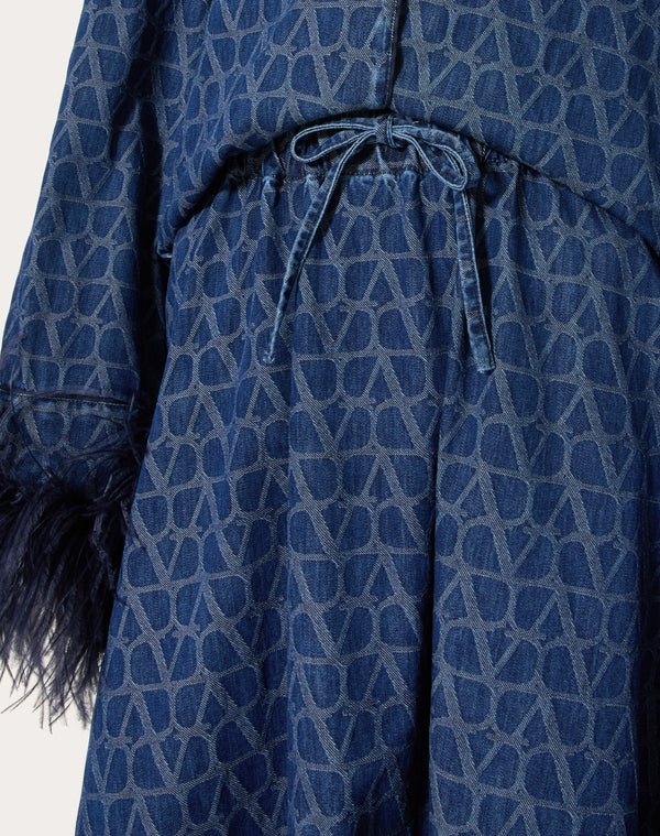 Gonna Midi In Denim Toile Iconographe Medium Blue 