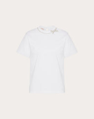 T-Shirt In Jersey Cotton Ricamata