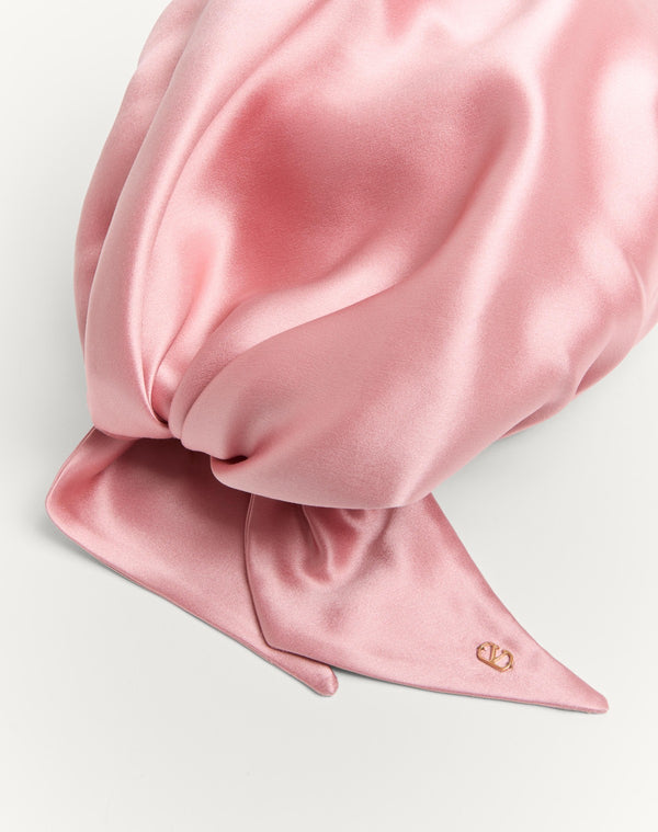 Turbante Foulard Con Treccia In Seta 