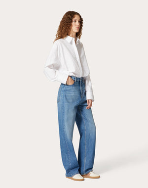 Camicia In Cotton Popeline Jacquard Toile Iconographe 