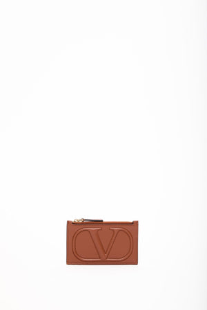 PORTACARTE CON ZIP VLOGO WALK IN VITELLO