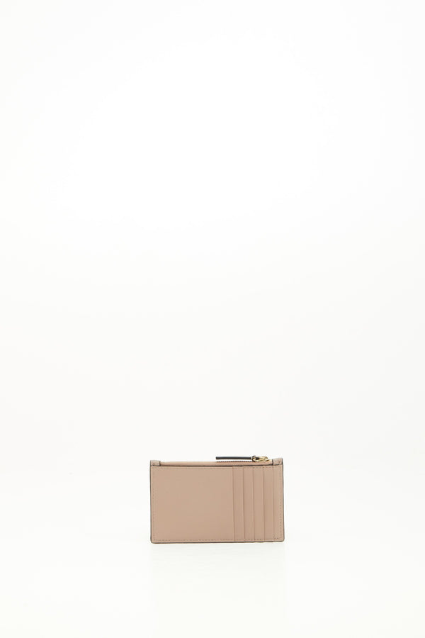 PORTACARTE CON ZIP VLOGO WALK IN VITELLO