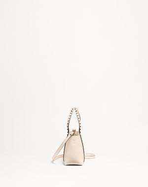 Borsa Shopping Piccola Valentino Garavani Rockstud In Vitello Granato