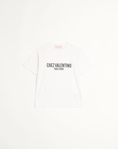 T-Shirt In Cotone Con Stampa Chez Valentino