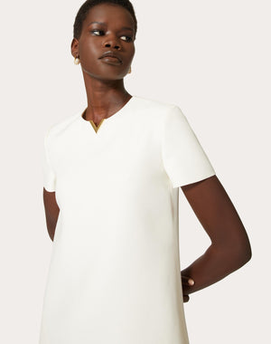 Abito Corto In Crepe Couture 