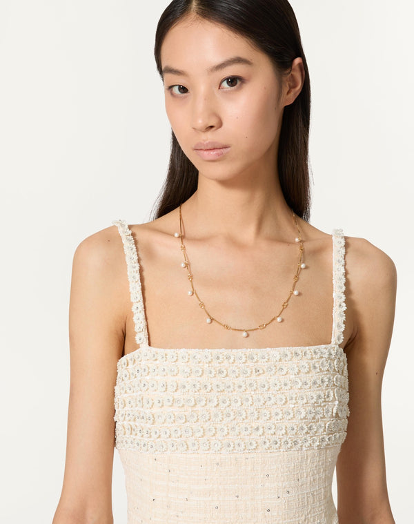 Collana Vlogo Signature In Metallo E Perle Swarovski®