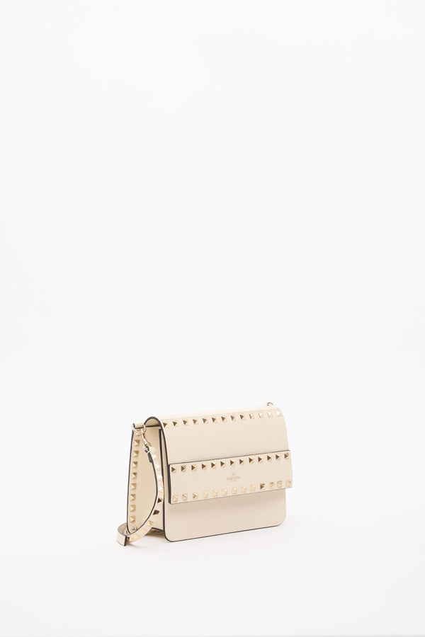 BORSA PICCOLA A TRACOLLA ROCKSTUD IN VITELLO GRANATO