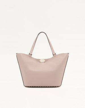 BORSA SHOPPING ROCKSTUD IN VITELLO GRANATO
