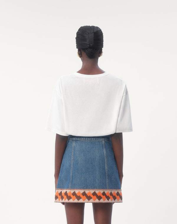 T-Shirt In Jersey Cotton Con Stampa Chez Valentino