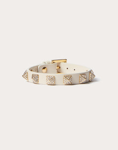 Bracciale Rockstud In Pelle E Cristalli Swarovski®