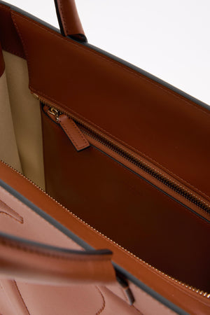 BORSA SHOPPING VLOGO WALK IN VITELLO