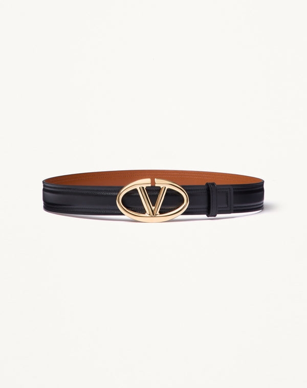 Cintura Vlogo The Bold Edition In Vitello Lucido 30 Mm