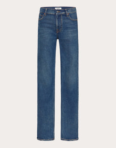 Jeans In Blue Washed Denim