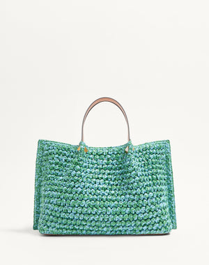 Borsa Shopping Media In Crochet Di Rafia