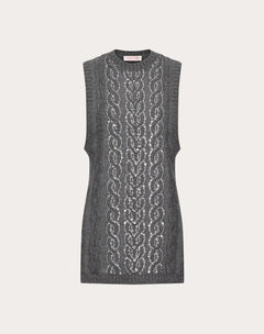 Top In Lana Ricamato