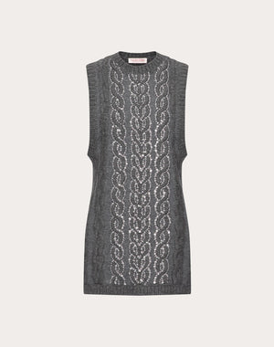 Top In Lana Ricamato