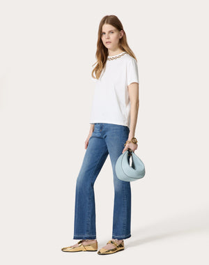 T-Shirt In Cotton Jersey Ricamata