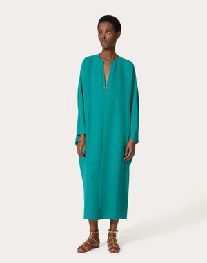 Abito Midi In Cady Couture 