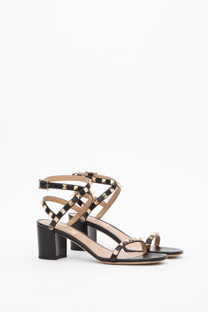 SANDALO ROCKSTUD IN VITELLO CON CINTURINI 60MM