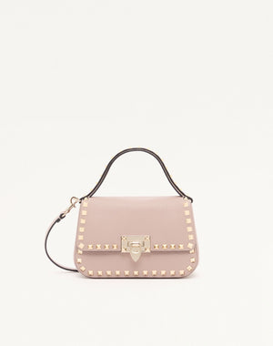 BORSA PICCOLA A MANO ROCKSTUD IN VITELLO GRANATO