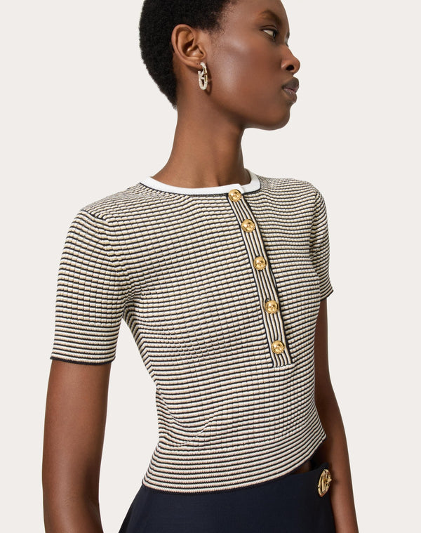 Maglia In Cotone E Lurex 