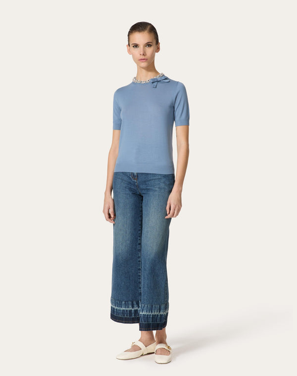 Maglia In Lana Ricamata