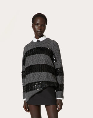 Maglia In Lana Ricamata