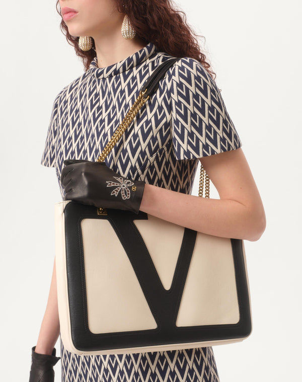 Abito Corto In Jacquard Toute La V 