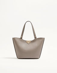 BORSA SHOPPING PICCOLA ROCKSTUD IN VITELLO GRANATO