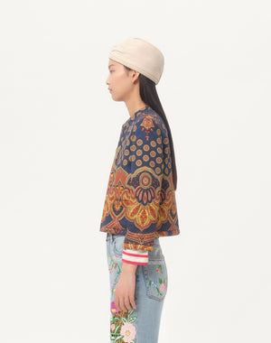 Giacca In Gabardine Paisley Medaglioni Voyage Imaginaire 