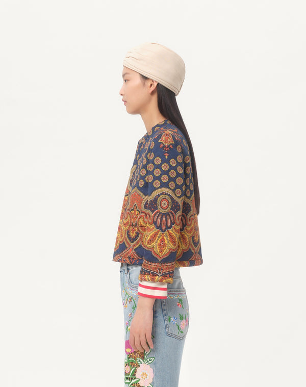 Giacca In Gabardine Paisley Medaglioni Voyage Imaginaire 