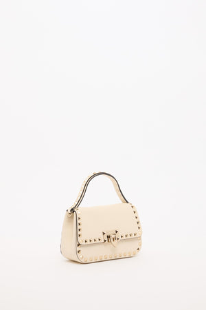 BORSA PICCOLA A MANO ROCKSTUD IN VITELLO GRANATO