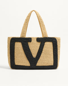 Borsa Shopping Grande Valentino Garavani Viva Superstar In Rafia
