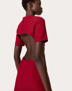 Abito Corto In Crepe Couture 
